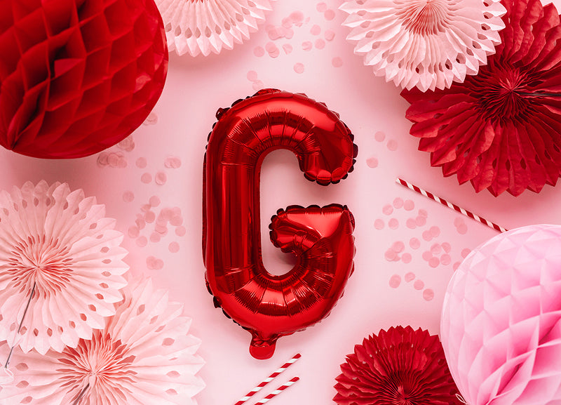 Ballon Lettre ''G'', 35cm, rouge – SHOP EVENTS